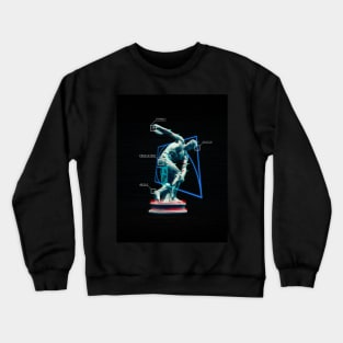 Glitch Art Diskuswerfer Diskobolos - Strongly Reflective Agile Persistent Crewneck Sweatshirt